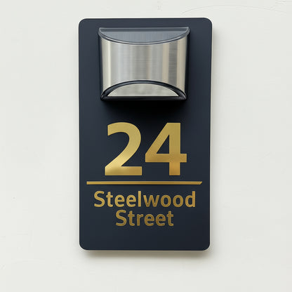 Personalised Solar Door Plaque
