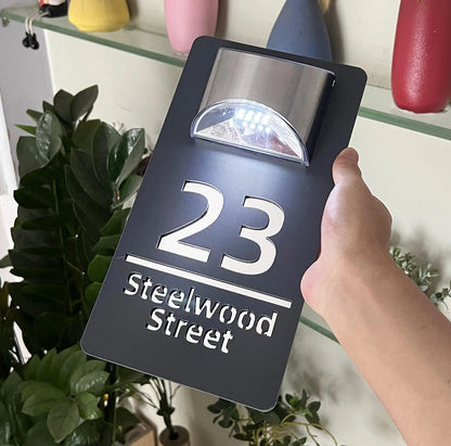 Personalised Solar Door Plaque