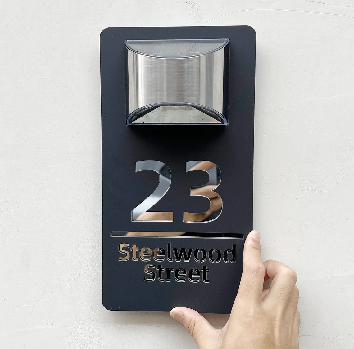 Personalised Solar Door Plaque