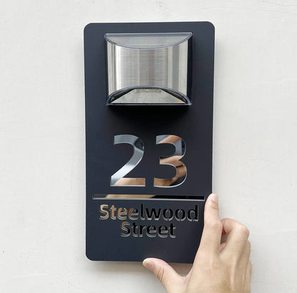 Personalised Solar Door Plaque