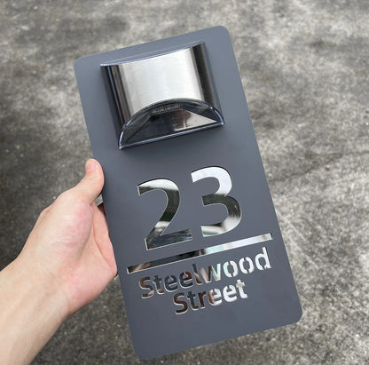 Personalised Solar Door Plaque