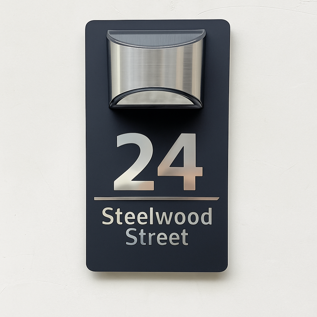 Personalised Solar Door Plaque