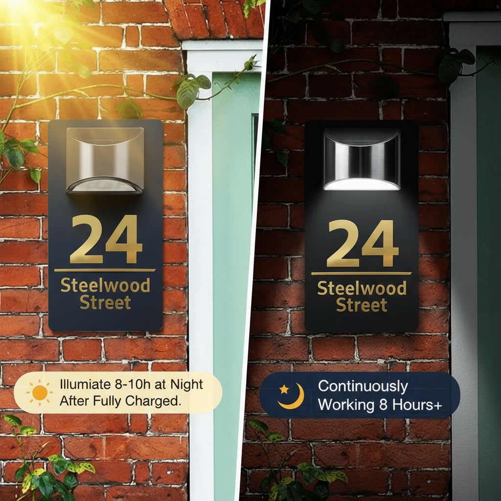 Personalised Solar Door Plaque